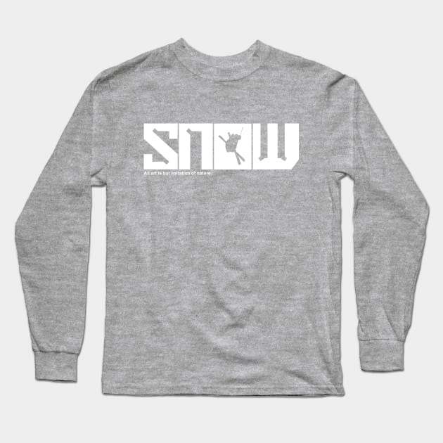 SNOW (Skier) Long Sleeve T-Shirt by TurkeysDesign